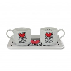 Set 2 Caffè impilabili + Vassoio Keith Haring Set 2 Caffè impilabili + Vassoio Keith Haring